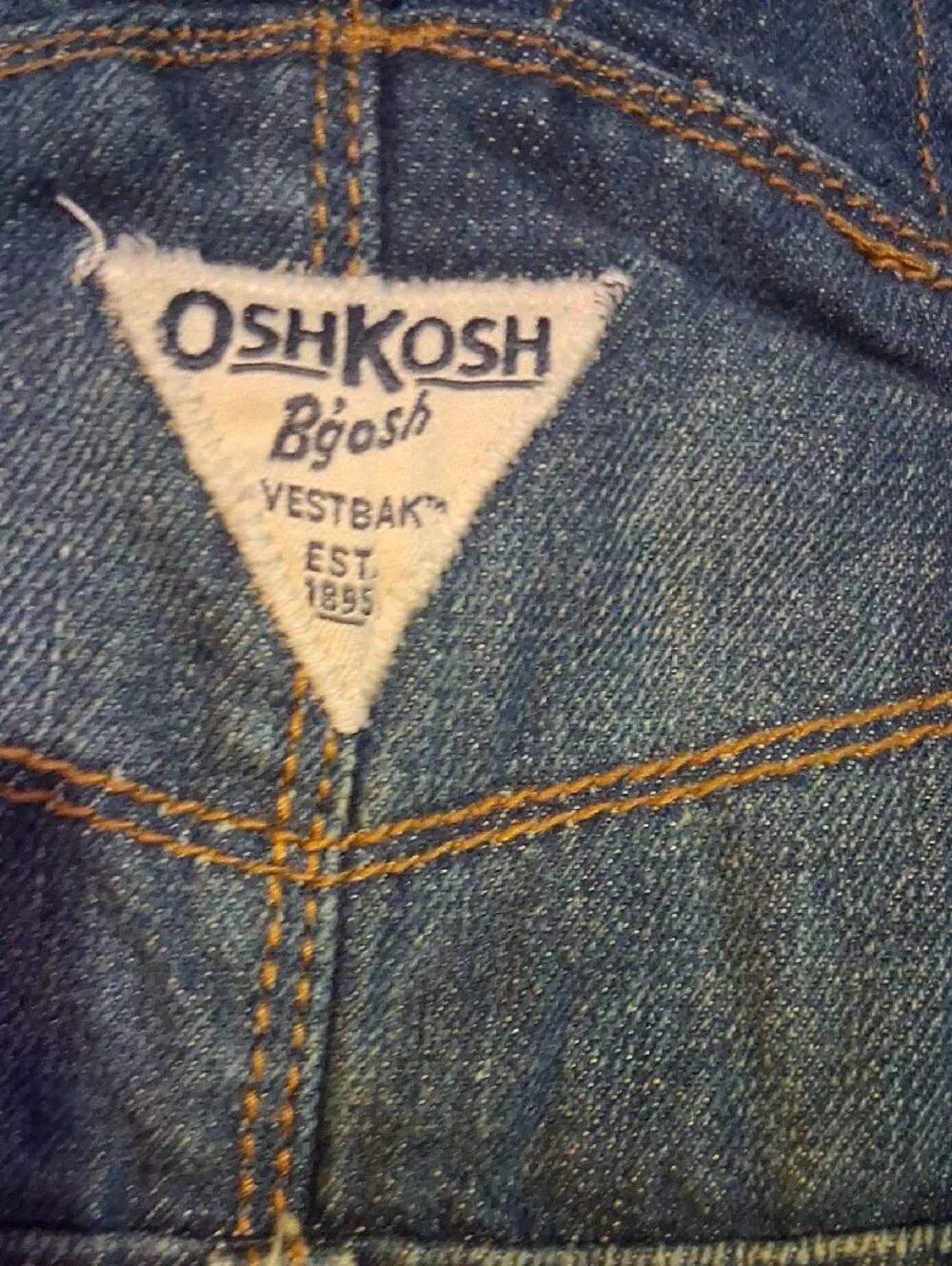 OshKosh B'gosh Dark Blue Denim Overalls with Pink Trim
